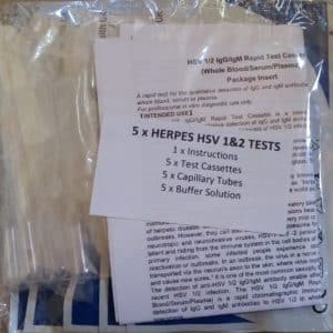 5 x  Human Herpes 1 & 2 Tests