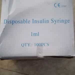 Disposable Insulin Syringe 1ML (size 30G x 1/2')